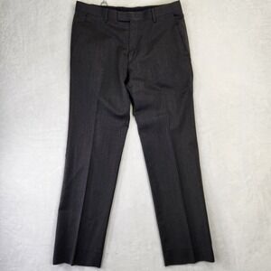 Banana Republic Tailored Slim Fit Charcoal Wool Blend Dress‎ Pants Mens 33x32